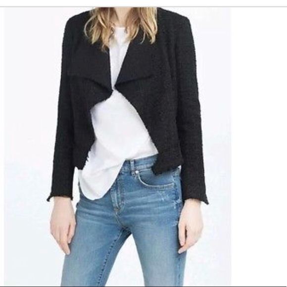 zara waterfall jacket